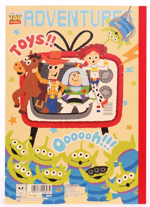 Toy Story characters TV notebook exercise book Japan modeS4u