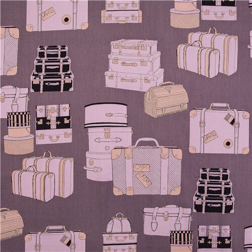 Maleta de viaje en tela de algodón de EE. UU. violeta Fabric by Alexander  Henry - modesS4u