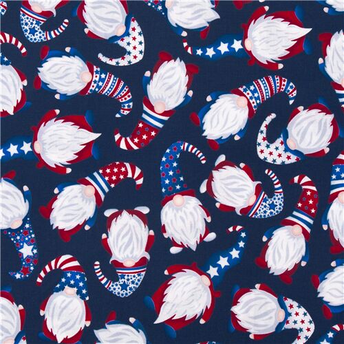 Tissu drapeau amricain, rayures, toiles, bonnets, nains Tissu