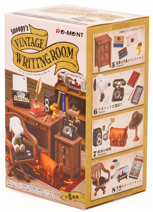 Vintage Writing Room De Re Ment Caja Sorpresa Con 8 Modelos Snoopy Escritorio Modess4u