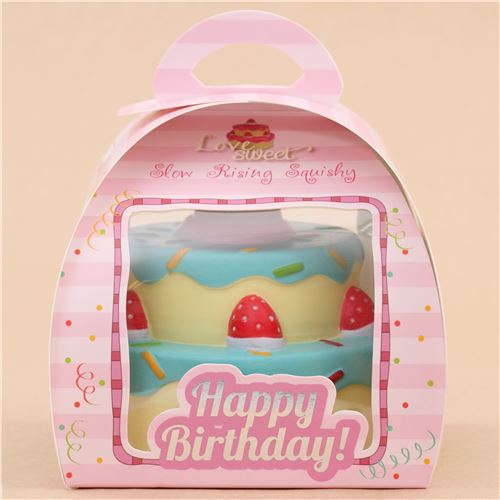 Vlampo cute happy birthday cake blue icing squishy kawaii - Food Squishy - Squishies - Kawaii ...