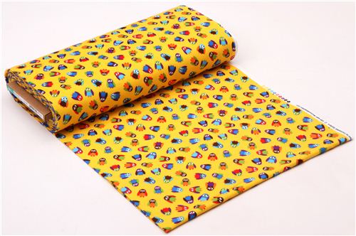 What a Hoot yellow owl flannel fabric designer fabric 3