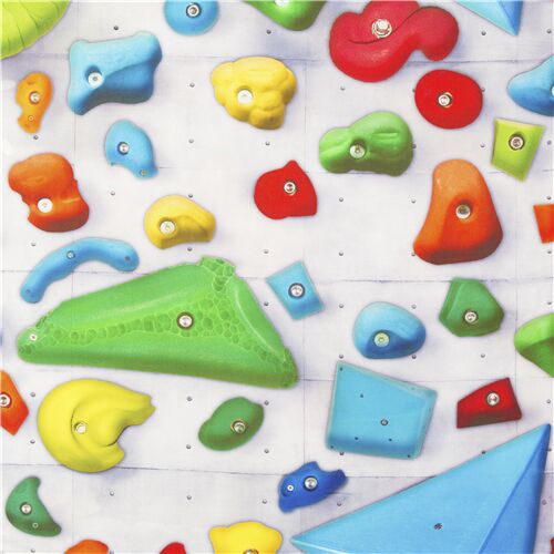White and grey cotton sheeting fabric rock climbing man made wall from