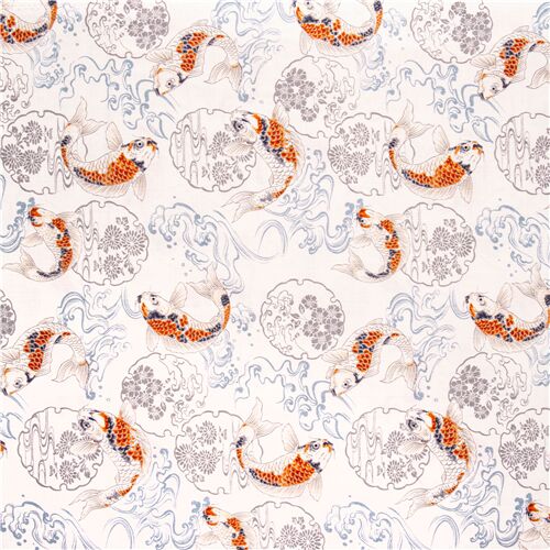 unique two in one print Japan cotton sheeting fabric with marine animal theme  Fabric by Japanese Indie - modeS4u