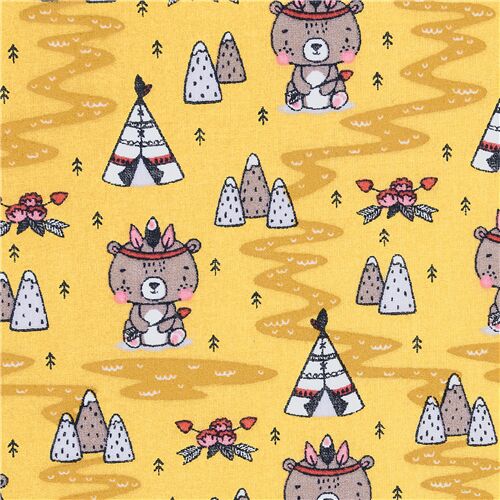 Adorable Bb Ours Tipis Prairie Tissu