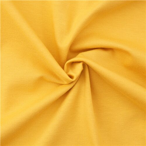 Yellow solid knit fabric by Robert Kaufman Sunflower - modeS4u