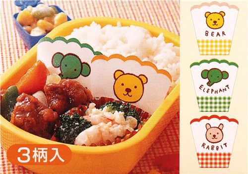 Animal Trio Baran Divider Sheets For Bento Box Lunch Box Modes4u