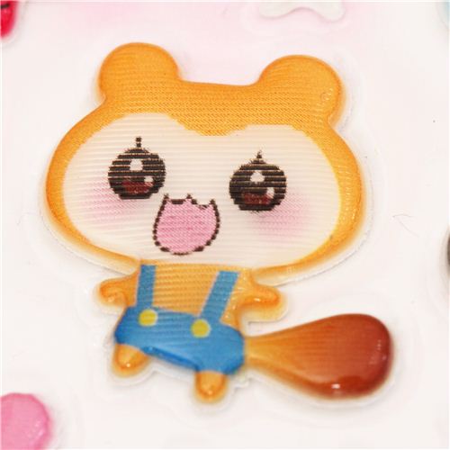 animals with Japanese sweets 3D lenticular image stickers Food