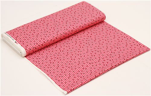 ants on pink Gingham pattern fabric by Timeless Treasures 3