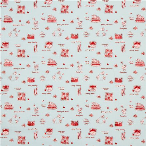aqua Riley Blake fabric 'The Simple Life'  sheep chick quilt 2