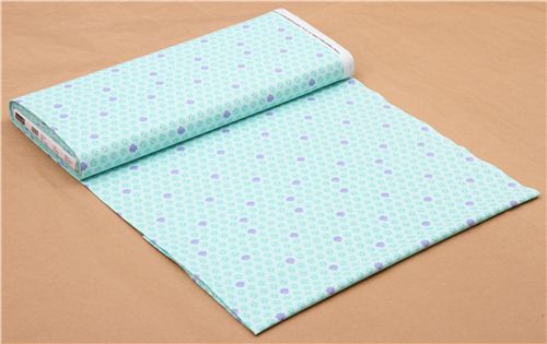 aqua blue fish shell sea animal fabric by Timeless Treasures 4