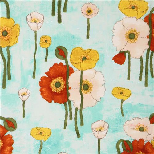 Tumbling Blooming Sunflowers Fabric by Michael Miller - modeS4u