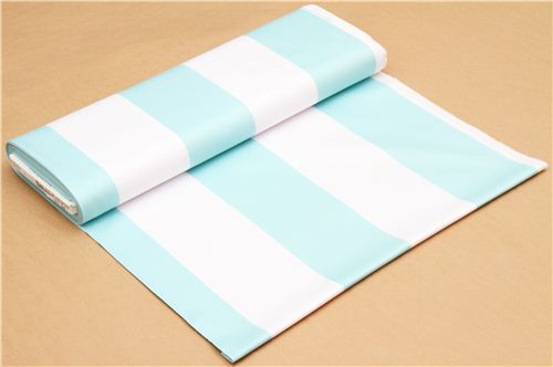 aqua stripe cotton sateen fabric Michael Miller 3