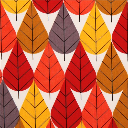 autumn foliage organic Canvas fabric birch Octoberama Fall 1