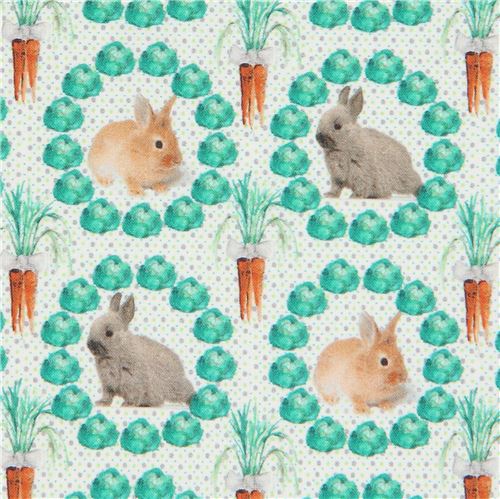 Baby Bunny Rabbit Fabric By Stof France