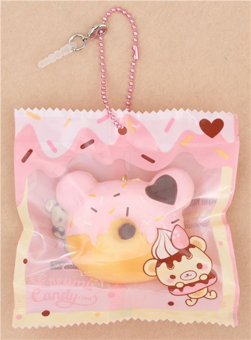 Mini Squishy B rchen Donut Mit Rosa Zuckerguss Und Aroma Creamiicandy 