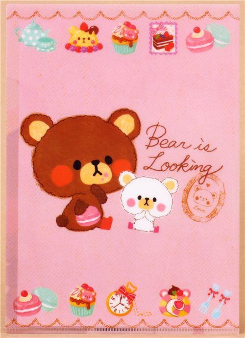 bear with sweets stationery set with 6 pieces - modeS4u