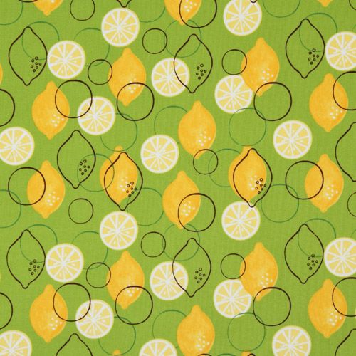 beautiful green lemon fabric Robert Kaufman - modeS4u