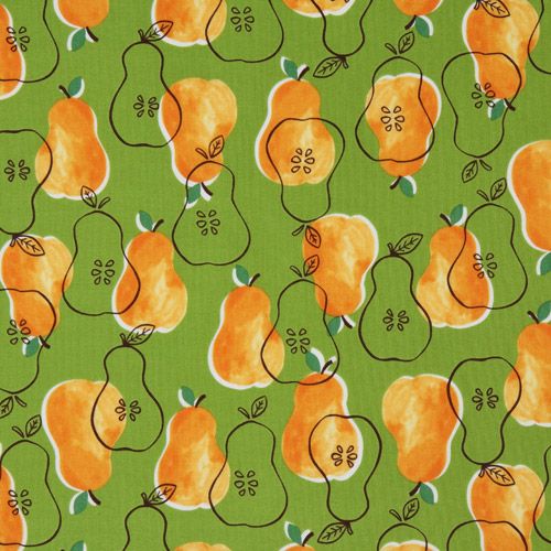 beautiful green pears fabric Robert Kaufman 2