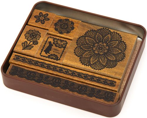 schönes Stempel-Set Mandala Blumen & Hase - Stempel - Schreibwaren - Kawaii Shop modeS4u