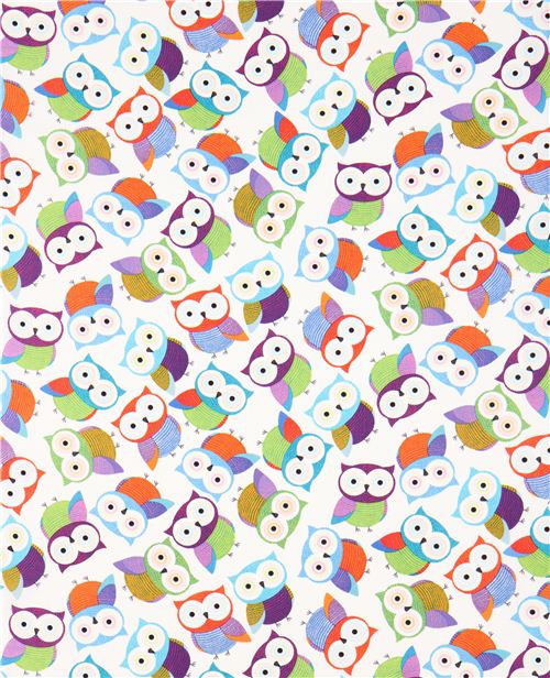 beautiful white owl fabric by Timeless Treasures 2