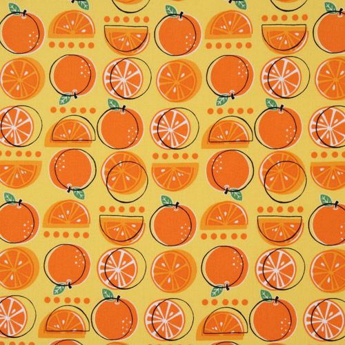 beautiful yellow oranges fabric Robert Kaufman 2