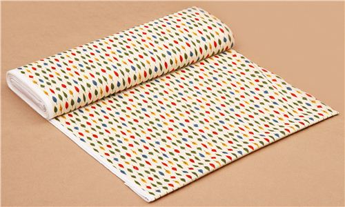 beiger Blatt Blumen Stoff aus Japan kawaii 3