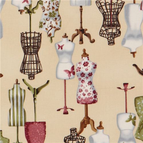 beige Vintage mannequin fabric by Robert Kaufman Fabric