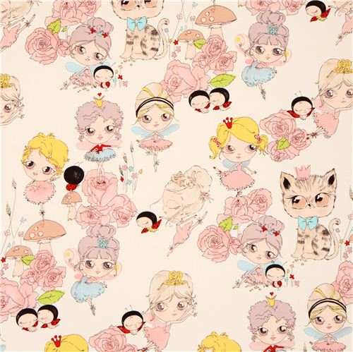 beige ballerina ballet fairy fabric by Alexander Henry USA 3