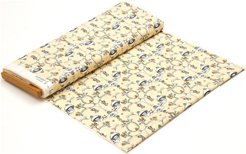 beige birch organic fabric from the USA trees & mushrooms 3