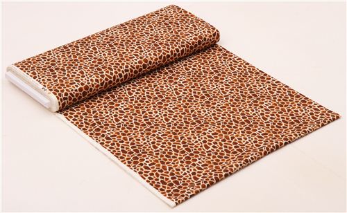 beige brown giraffe spot pattern animal fabric by Andover USA 3