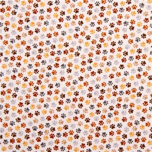 beige mini paw print animal fabric Timeless Treasures 3