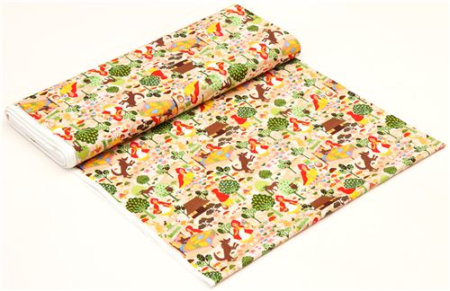 beige riding hood fairy tale fabric Trans-Pacific Textiles 3