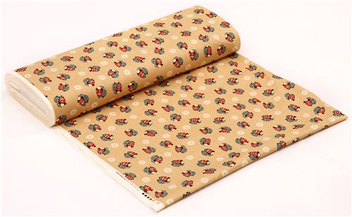 beige structured Japanese dragon dobby fabric Cosmo Japan 3