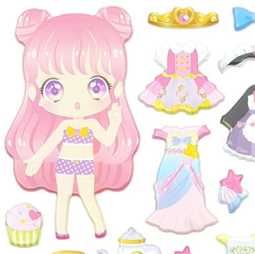 Domar mil millones delicado Pegatinas de colores 3D grandes muñecas para vestir princesas - modesS4u