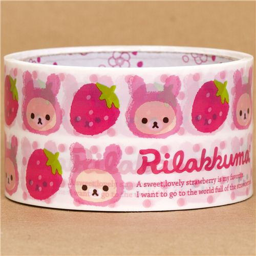big Korilakkuma as rabbit Deco Tape with strawberries modeS4u