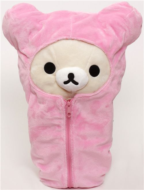 big Korilakkuma plush toy white bear in sleeping bag modeS4u