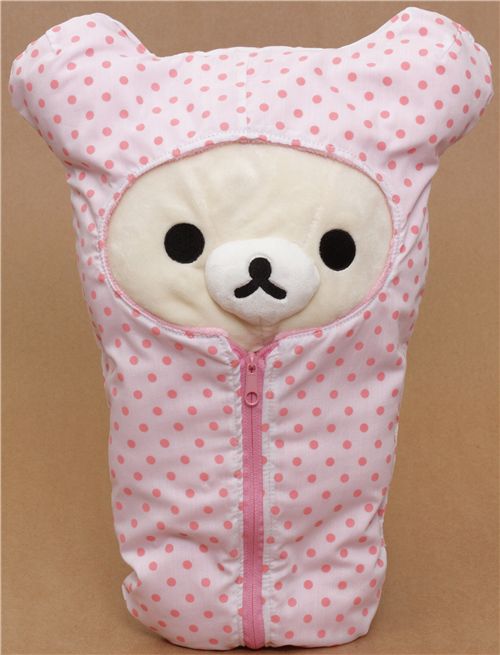 big Korilakkuma plush toy white bear in sleeping bag Bear & Panda Plushies Plush Toys