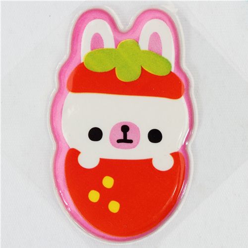 big kawaii stamp set bunnies strawberries Japan - Stamps - Stationery