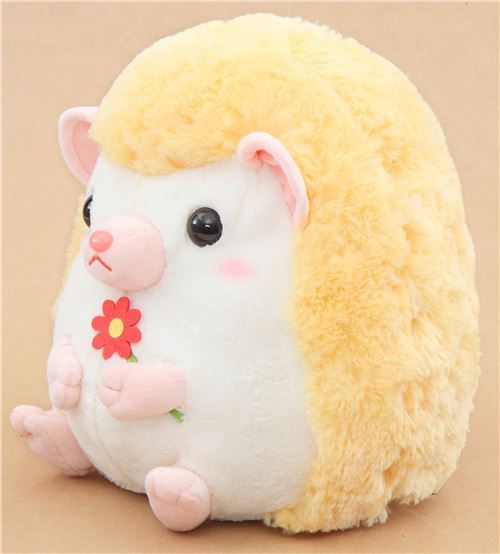big light cream yellow hedgehog Harin the Hedeghog plush toy Japan - modeS4u