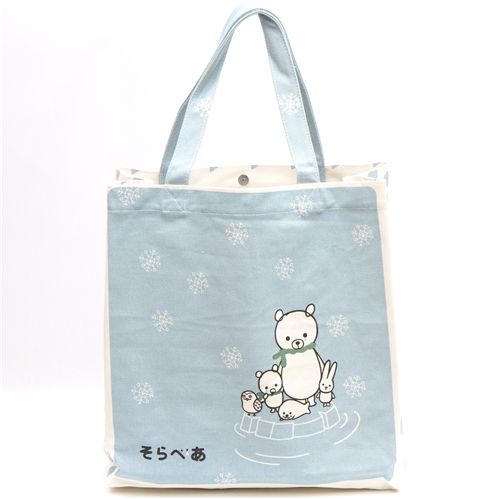 big polar bear canvas bag with friends by Shinzi Katoh - Shoulder Bags ...