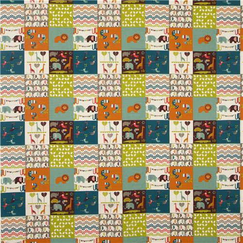 birch patchwork safari animal organic fabric Safari Soiree 2