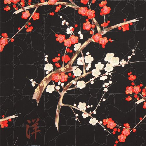 Golden Garden Cherry Blossom Fabric