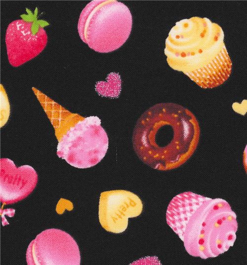 black Candy Japanese fabric Lecien 1