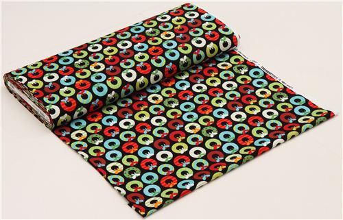black Christmas fabric Robert Kaufmanwith Christmas wreath 3