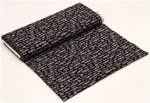 black French words fabric by Robert Kaufman USA 3