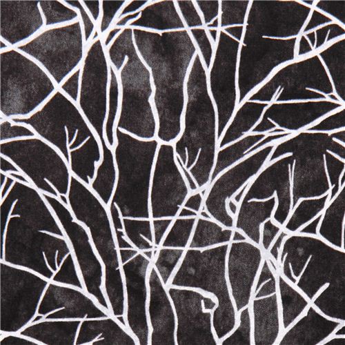 black Halloween fabric night tree Stonehenge Fright Night 1