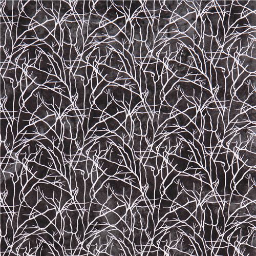 black Halloween fabric night tree Stonehenge Fright Night 2