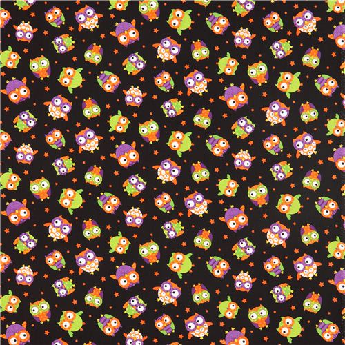 black Halloween owl fabric Timeless Treasures USA 2