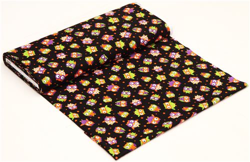 black Halloween owl fabric Timeless Treasures USA 3